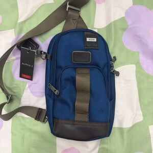 🍬Tumi Alpha Bravo Anti-Theft Chest Sling Bag | Tactical Blue Crossbody
